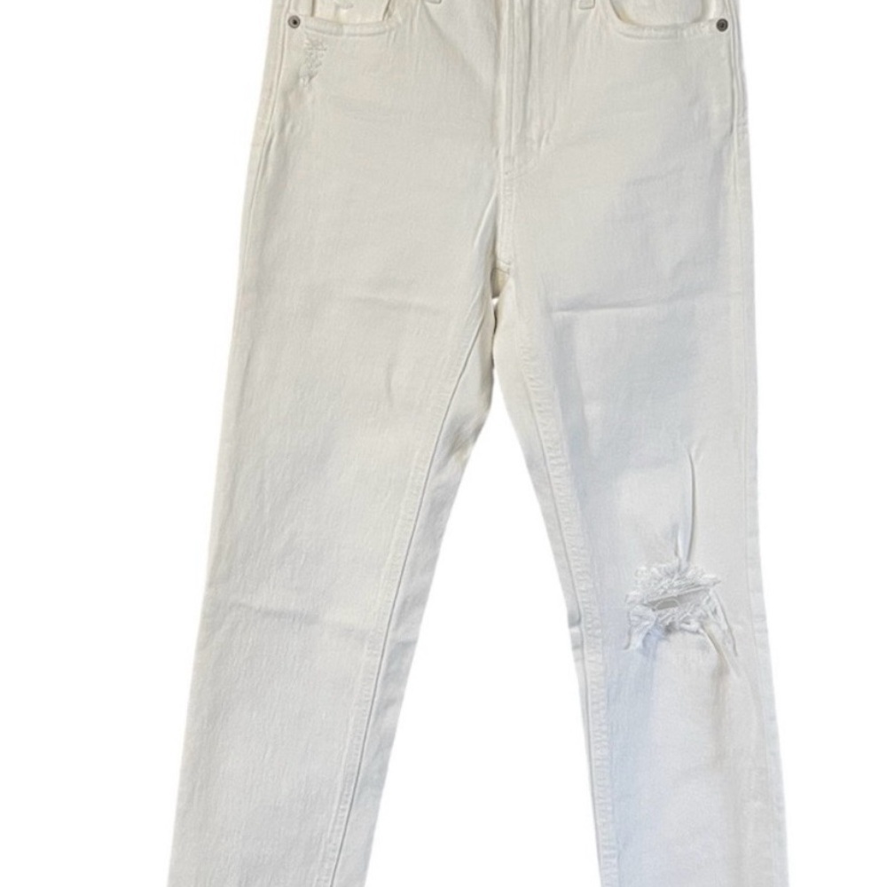GAP Women's Cheeky Straight Leg White Jeans - Picture 3 of 4